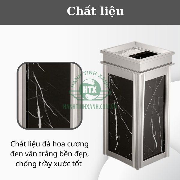 Đặc điểm chất liệu thùng rác đá