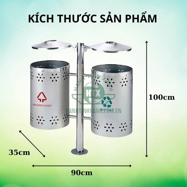 Kích thước thùng rác ngoài trời