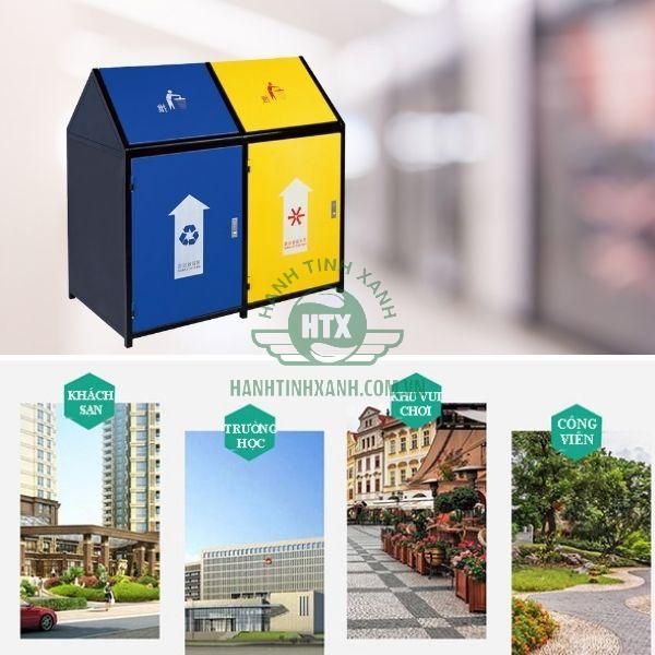 Mẫu thùng rác phù hợp với mọi không gian công viên, trường học