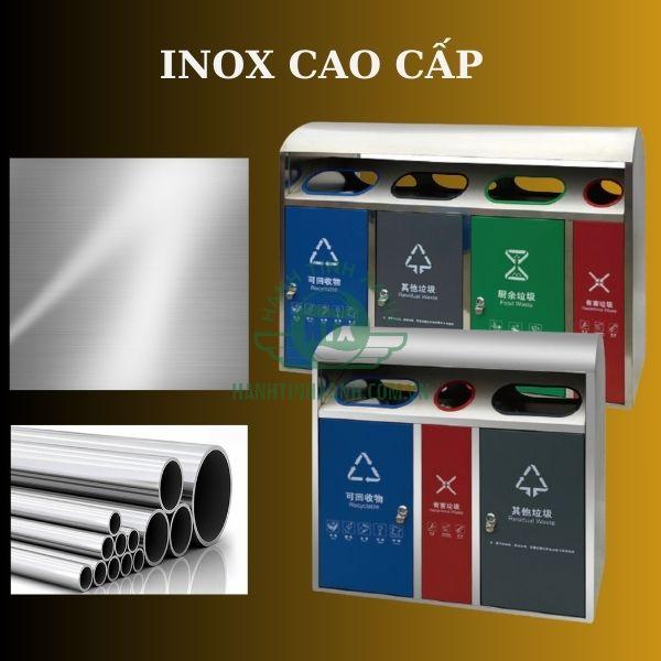 Thùng rác có phần khung vỏ bằng inox