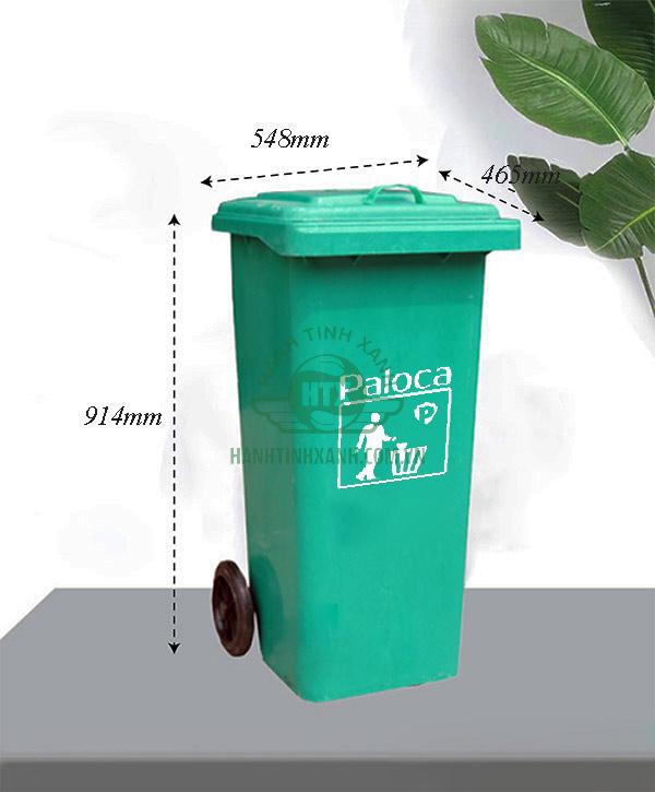 Kích thước thùng rác nhựa composite 120L