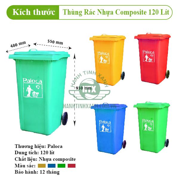 Giá thùng rác composite Paloca