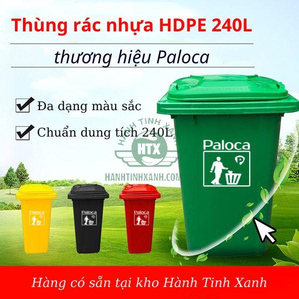 Thùng đựng rác nhựa HDPE dung tích 240L