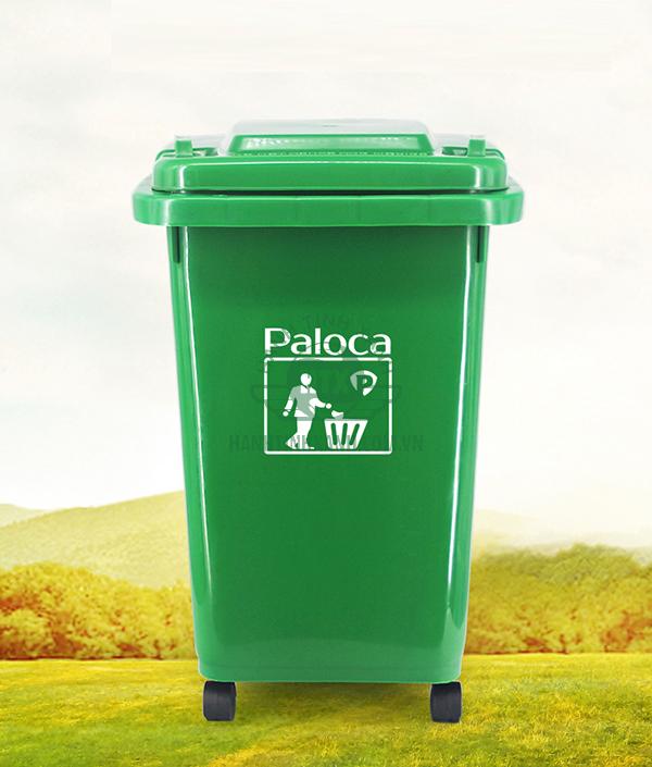 Thùng rác nhựa HDPE 60 lít chính hãng Paloca