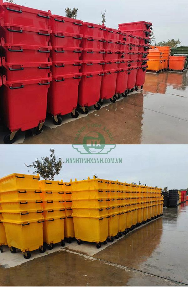 Tổng kho Hành Tinh Xanh phân phối thùng rác nhựa HDPE 660 lít 
