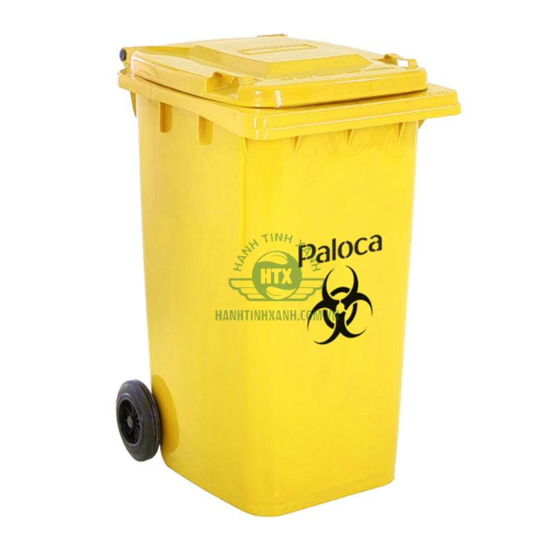 Thùng rác nhựa y tế 240L màu vàng