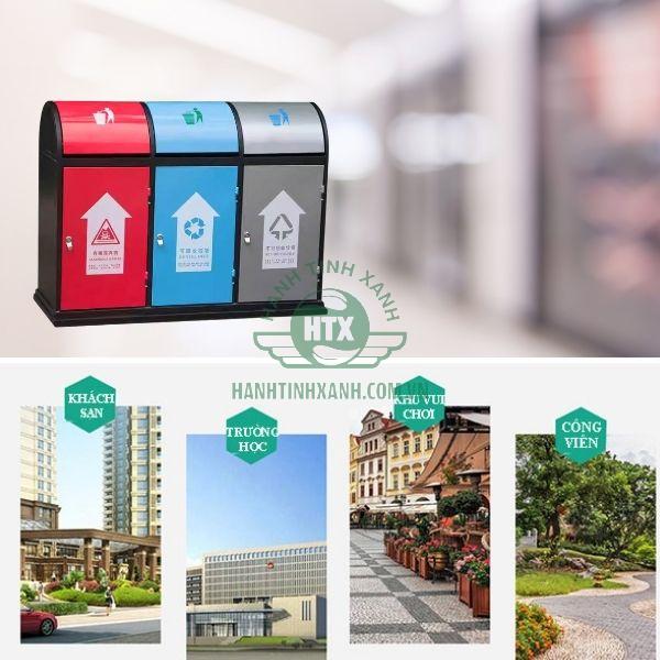 Các không gian công cộng nên trang bị mẫu thùng rác thép này