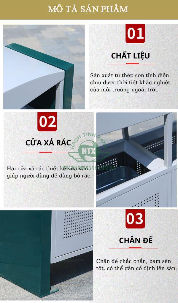 Khám phá các đặc điểm thiết kế của thùng rác bằng thép ngoài trời