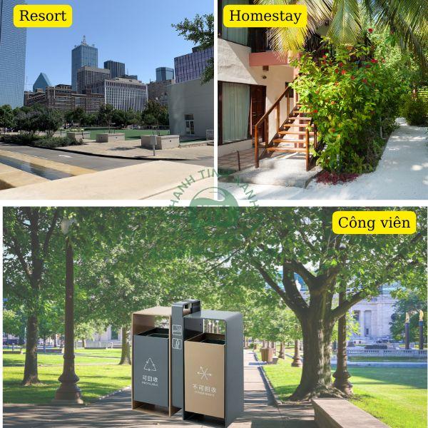 Mẫu thùng rác công cộng, đẹp với độ bền cao