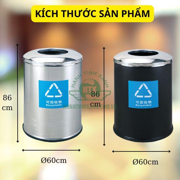 Tham khảo kích thước thùng rác