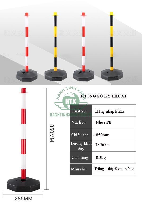 Kích thước, màu sắc trụ cảnh báo nguy hiểm