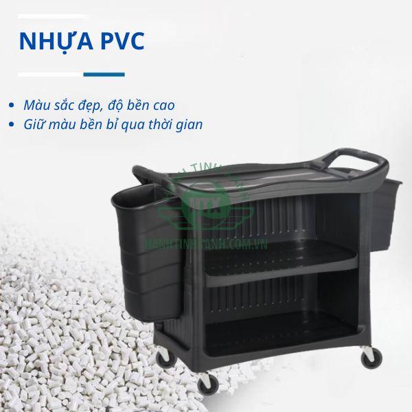 Mẫu xe phục vụ bàn đa năng sản xuất từ nhựa PVC