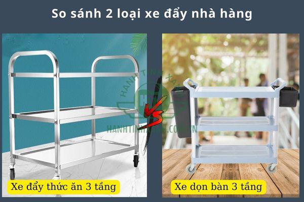 Xe đẩy thức ăn và xe dọn bàn ăn