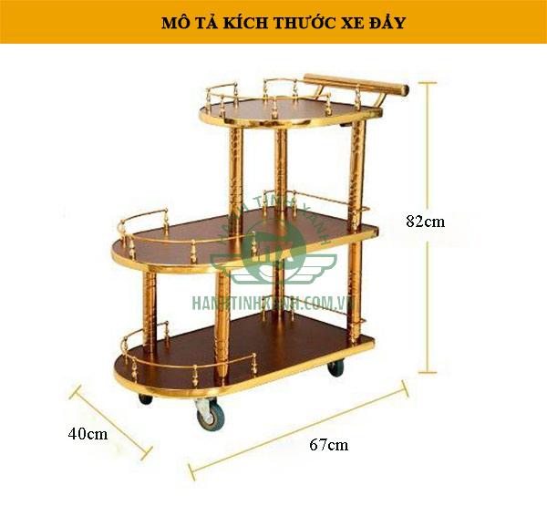 Kích thước xe đẩy rượu