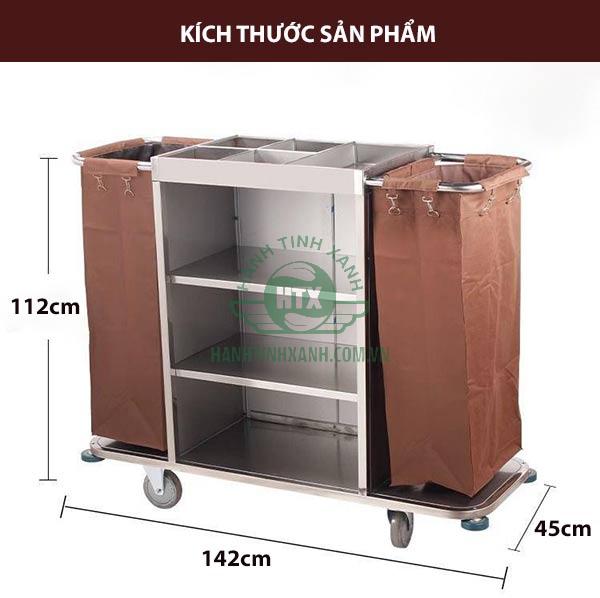 Chi tiết kích thước xe trolley làm buồng