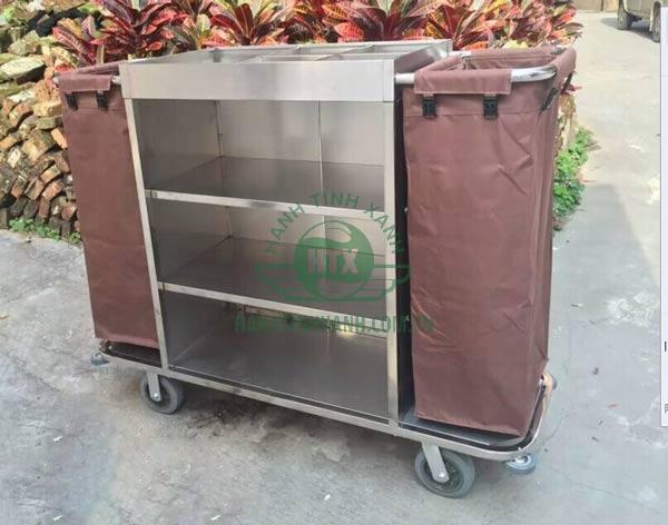 Hình ảnh thực tế mẫu xe làm buồng khung inox 2 túi vải