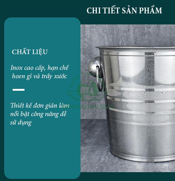 Khám phá đặc điểm của xô đựng đá bằng inox