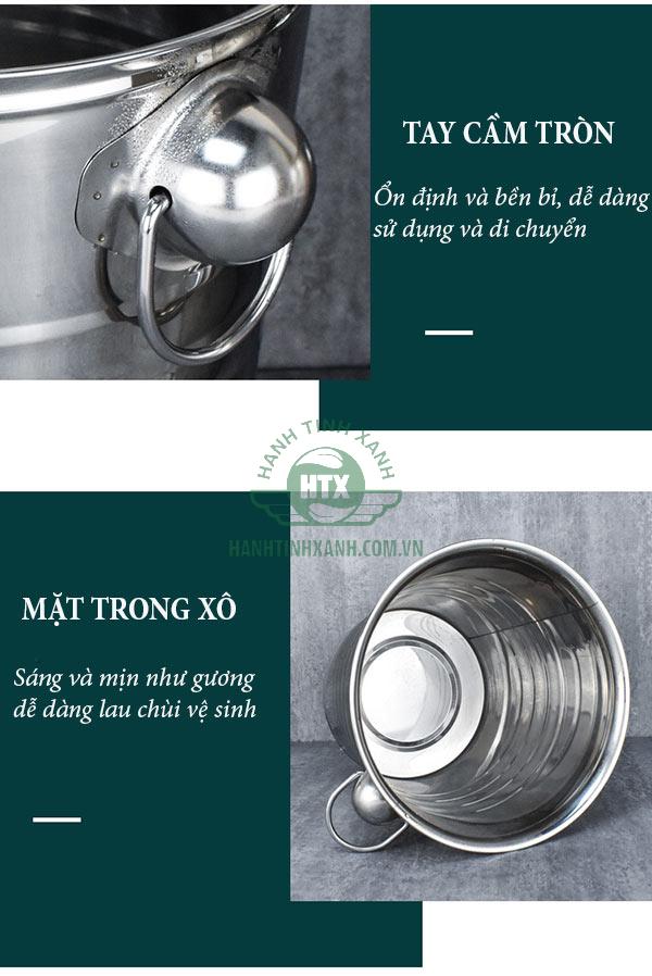 Chi tiết đặc điểm của xô đựng đá inox