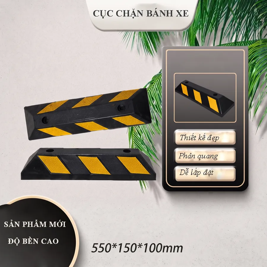 chèn lùi bánh xe, cao su chặn bánh xe cao cấp