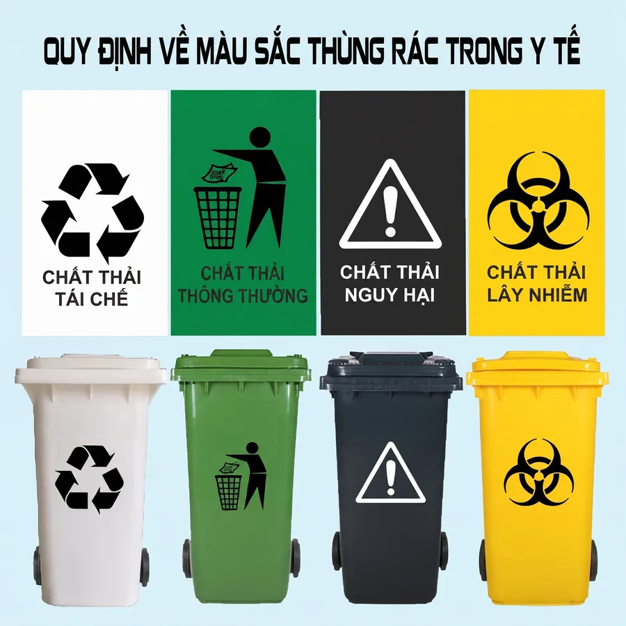Ý nghĩa màu sắc của Thùng Rác Y Tế