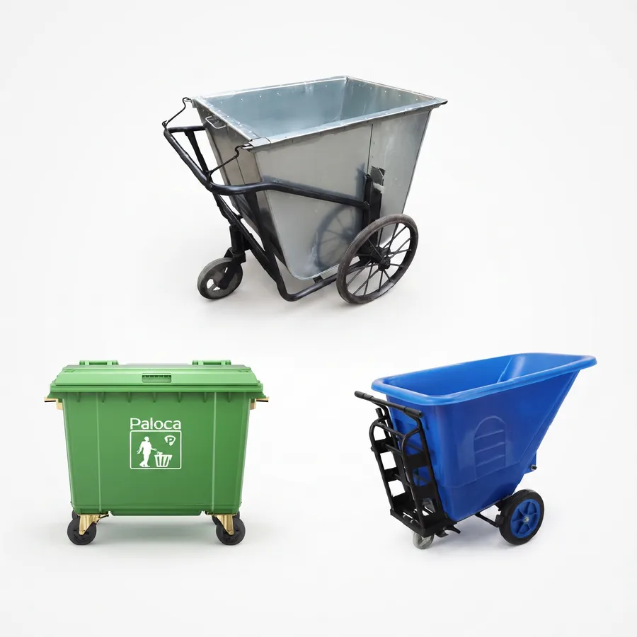 Xe Thu Gom Rác Đẩy Tay Tôn Nhựa Hành Tinh Xanh