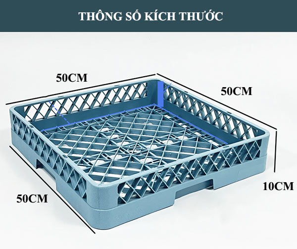 Khay rack bát đĩa hình vuông