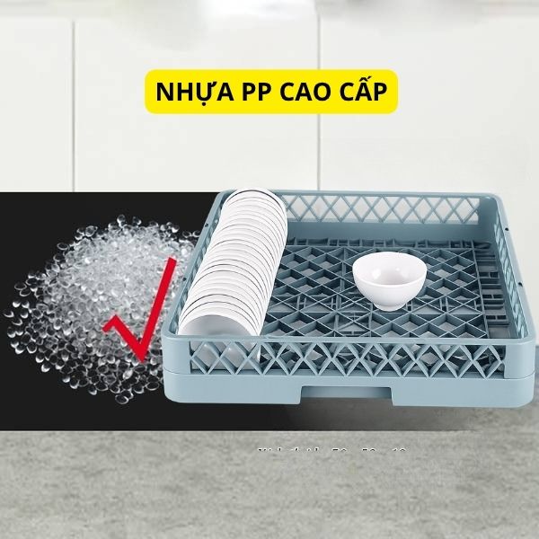 Khay rack bát đĩa hình vuông