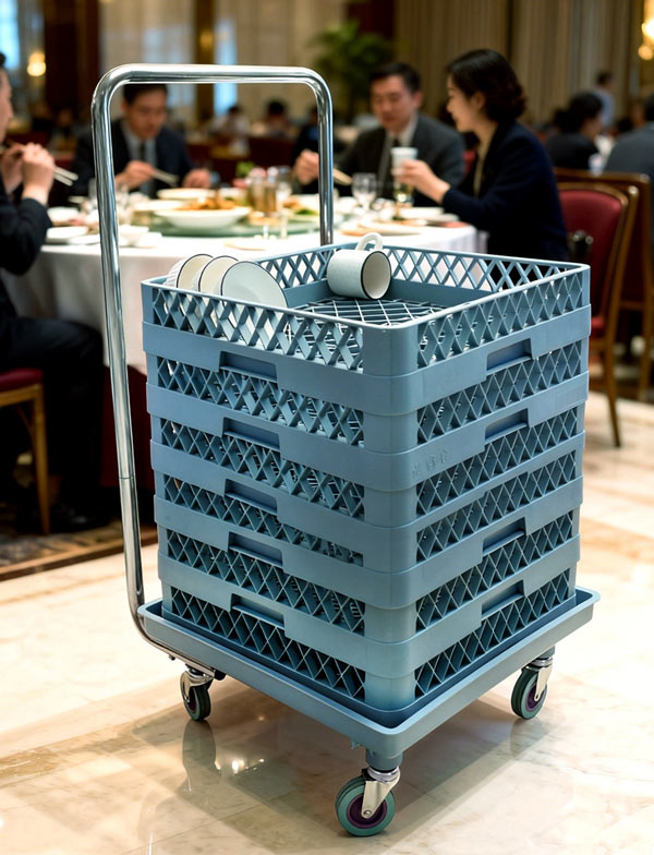 Xe đẩy khay rack bát đĩa