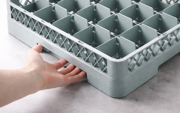 Rack đựng ly 25 ngăn màu ghi