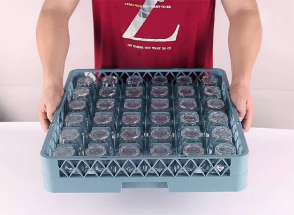 Rack đựng ly 36 ngăn màu ghi