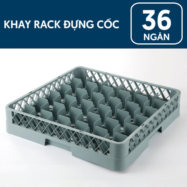 Rack đựng ly 36 ngăn màu ghi