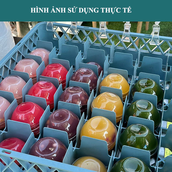 Rack đựng ly 36 ngăn màu ghi