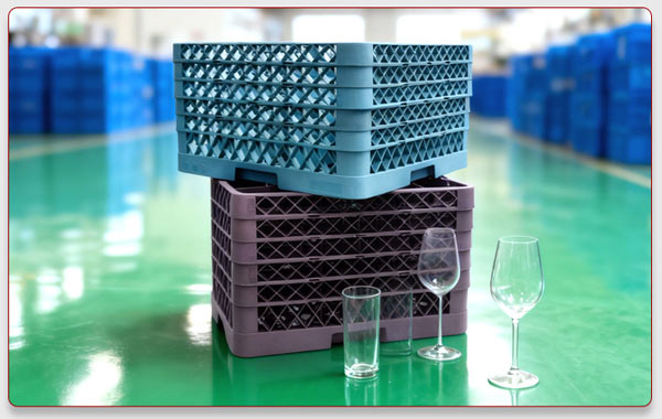 Rack đựng ly 49 ngăn màu ghi