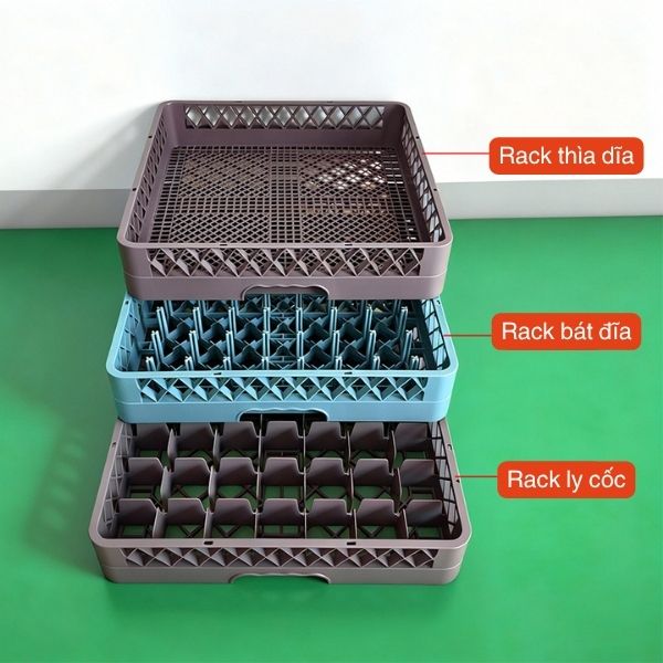 Hành Tinh Xanh bán các loại khay rack nhựa bát đĩa, chén cốc