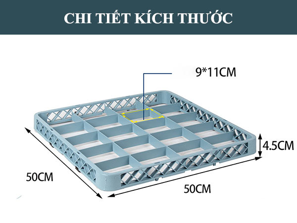 Rack nối đựng ly cốc 20 ngăn