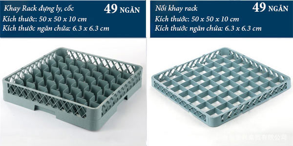 Rack nối đựng ly cốc 49 ngăn
