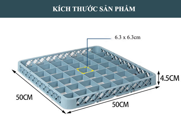 Rack nối đựng ly cốc 49 ngăn