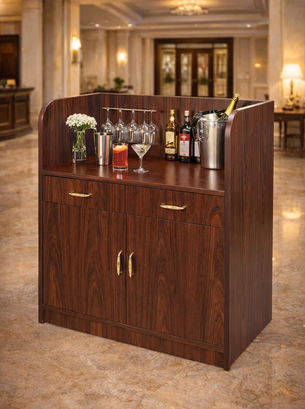 Mẫu tủ phục vụ quầy bar đa năng sản xuất từ gỗ MDF