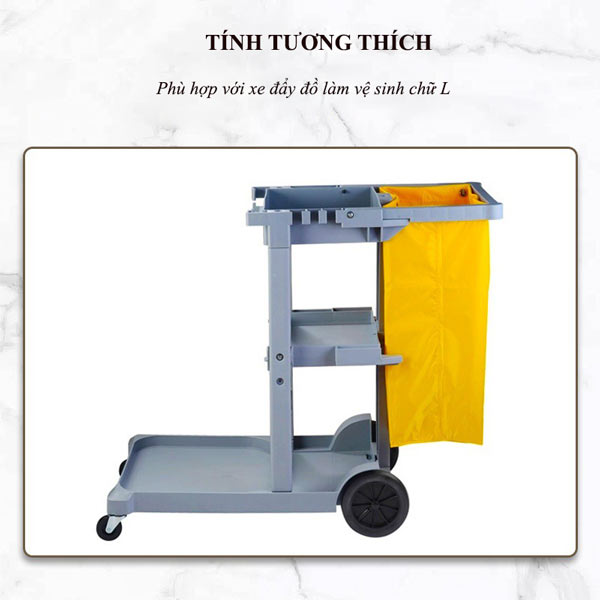 Túi vải xe đẩy dọn vệ sinh chữ L