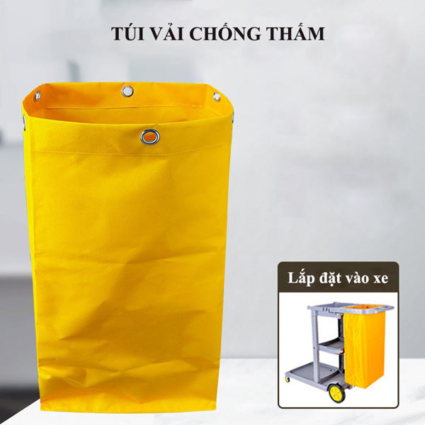 Liên hệ Hành Tinh Xanh để mua túi vải xe đẩy dọn vệ sinh chữ L