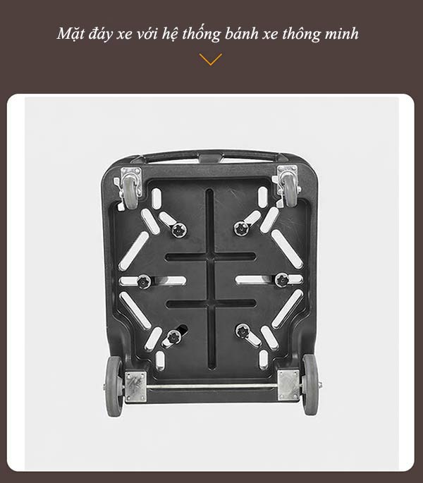 Xe chở bát đĩa chuyên dụng màu ghi xám