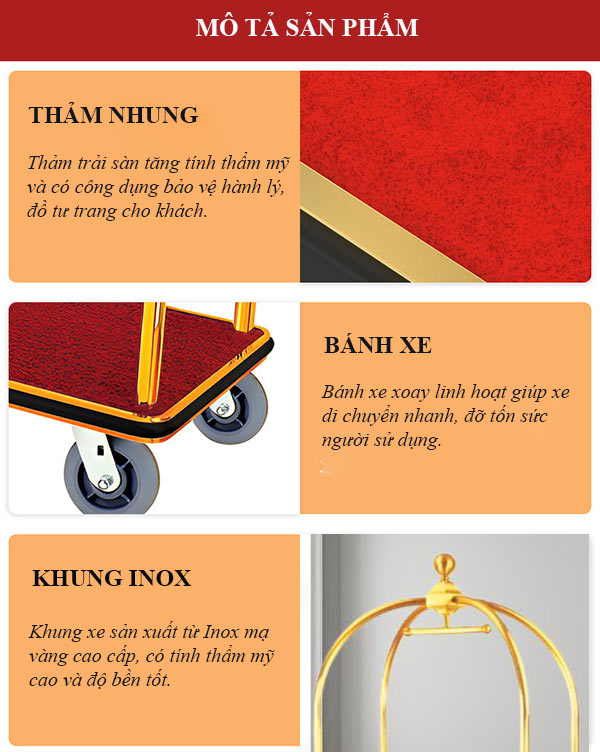 Đặc điểm cấu thành xe vận chuyển hành lý