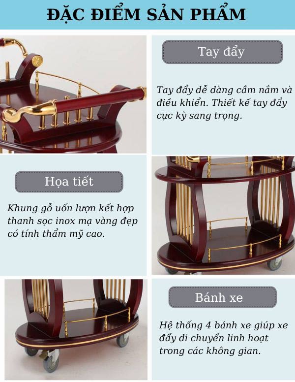 Tham khảo đặc điểm thiết kế xe chở rượu nhà hàng