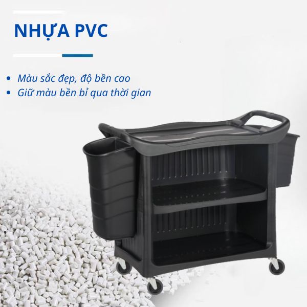 Mẫu xe phục vụ bàn đa năng sản xuất từ nhựa PVC