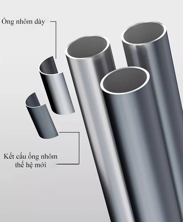 Khung nhôm tròn của xe đẩy 3 tầng