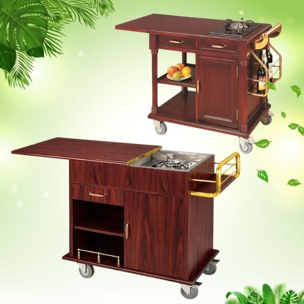 Hành Tinh Xanh và các mẫu xe phục vụ bàn có bếp gas đơn đi kèm