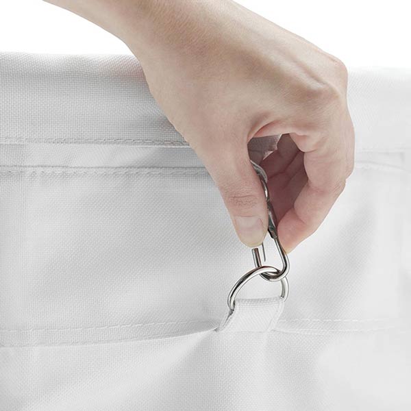 Móc nối trên túi vải vào khung xe đẩy giặt ủi