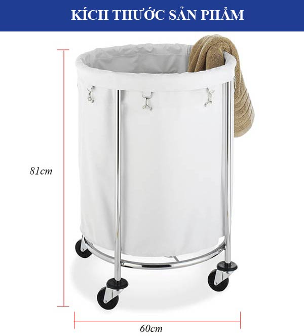 Kích thước xe chở đồ vải cần giặt là