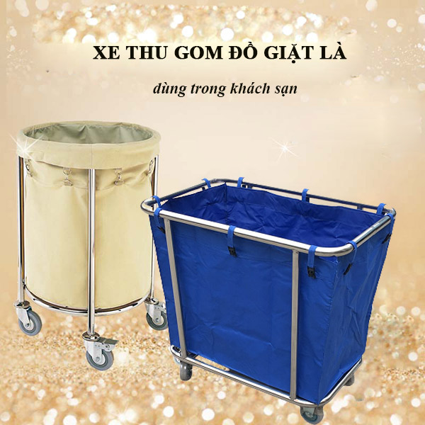 Mẫu xe đẩy giặt là không thể bỏ qua trong mọi khách sạn lớn nhỏ