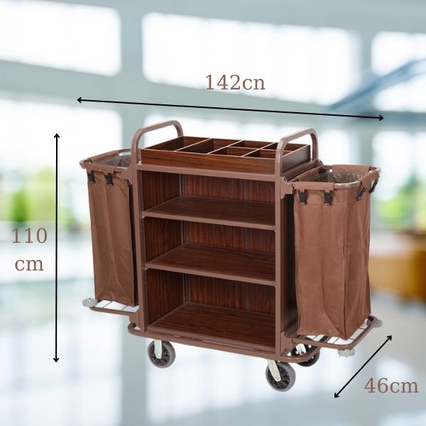 Kích thước xe dọn buồng phòng khá lớn